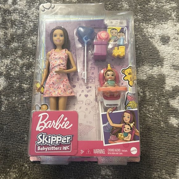Barbie-Skipper Babysitter Inc Playset Birthday Feeding Set (NEW)